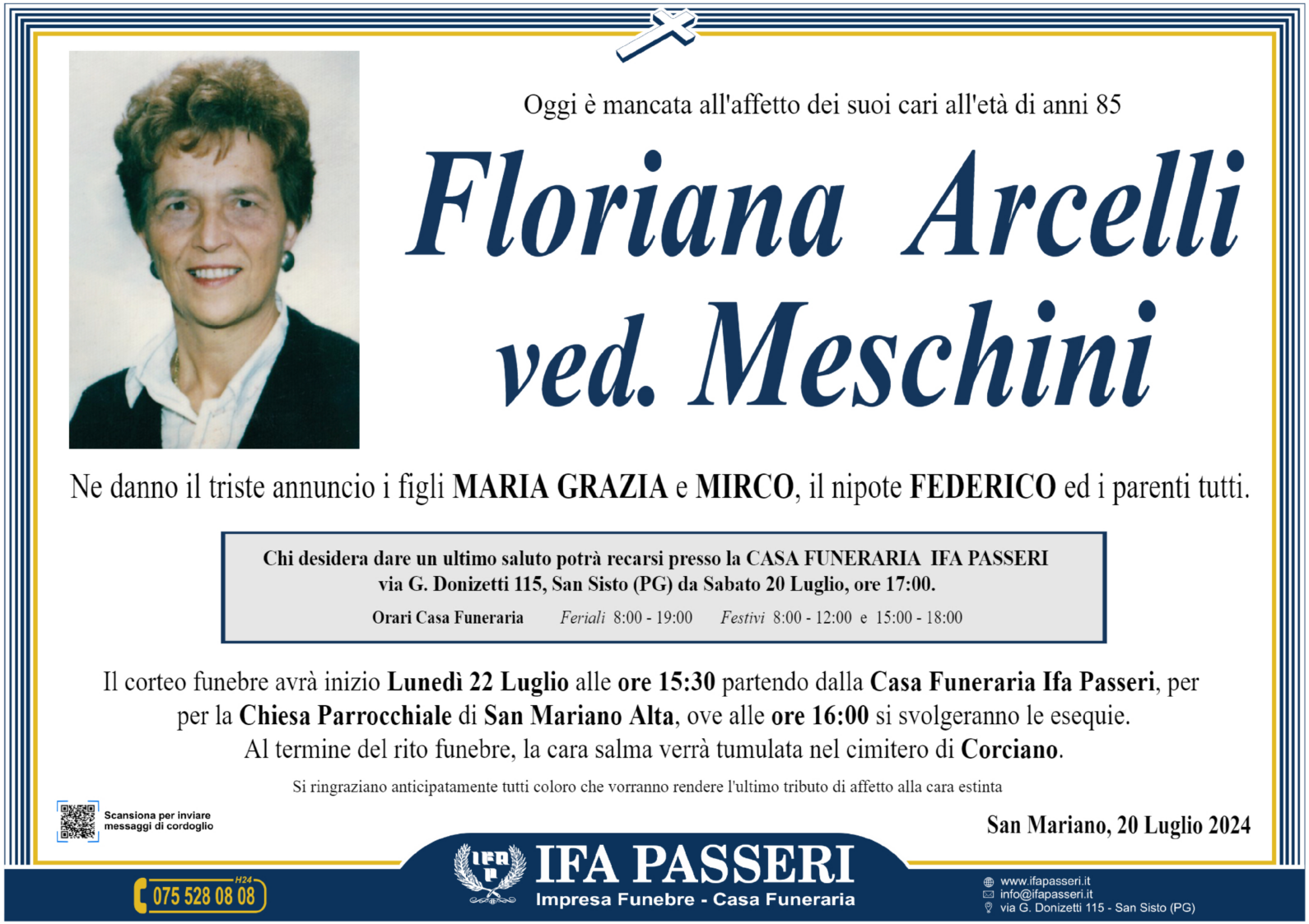 Floriana Arcelli ved. Meschini