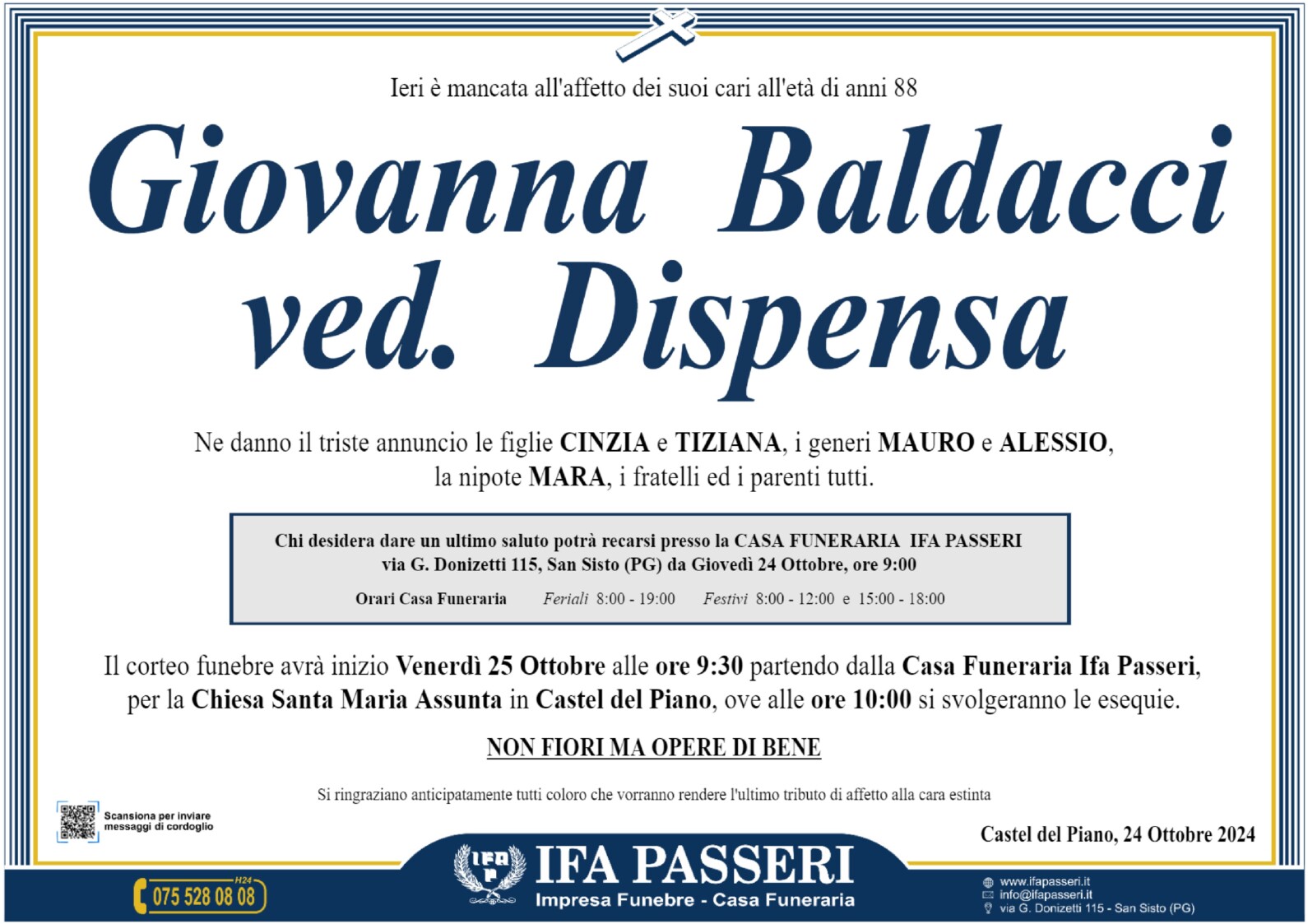 Giovanna Baldacci ved. Dispensa