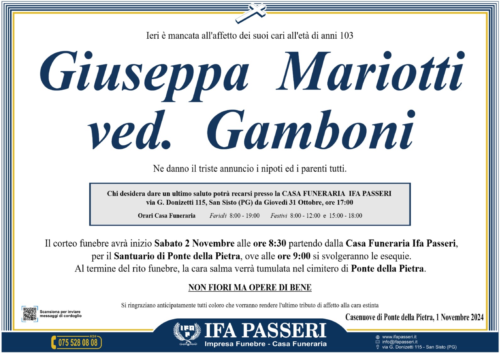 Giuseppa Mariotti ved. Gamboni