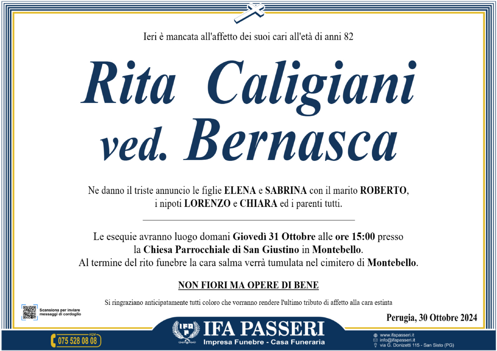 Rita Caligiani ved. Bernasca