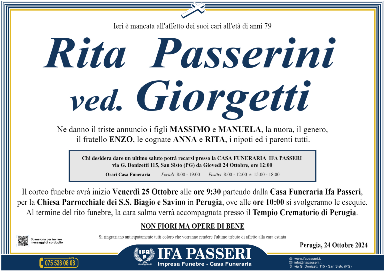 Rita Passerini ved. Giorgetti