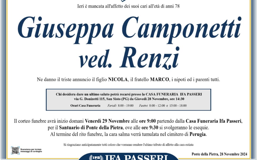 Giuseppa Camponetti ved. Renzi