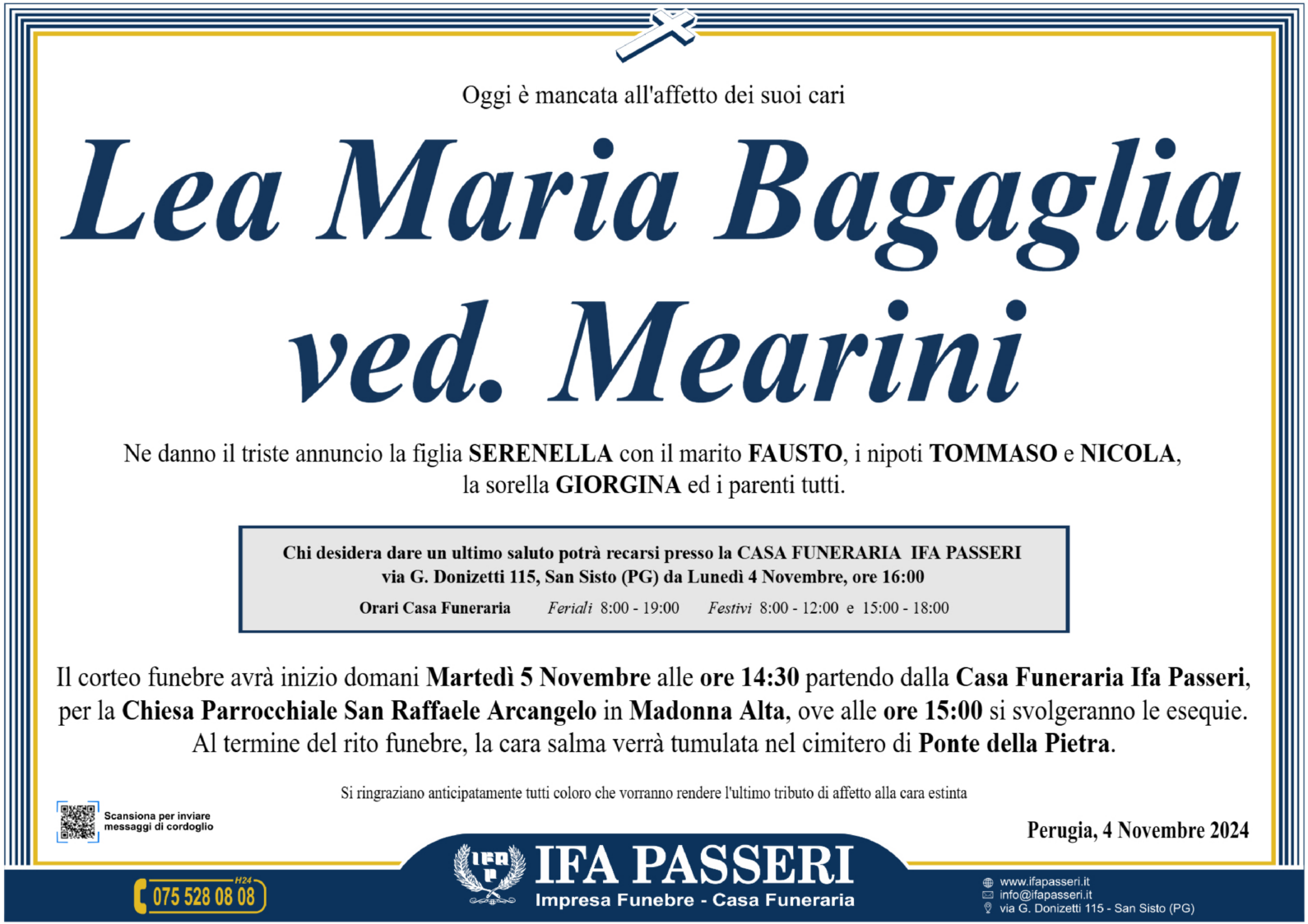 Lea Maria Bagaglia ved. Mearini