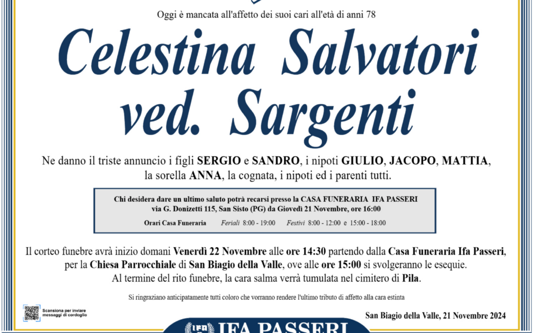 Celestina Salvatori ved. Sargenti