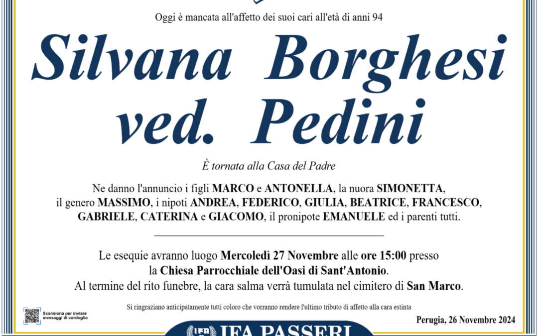 Silvana Borghesi ved. Pedini