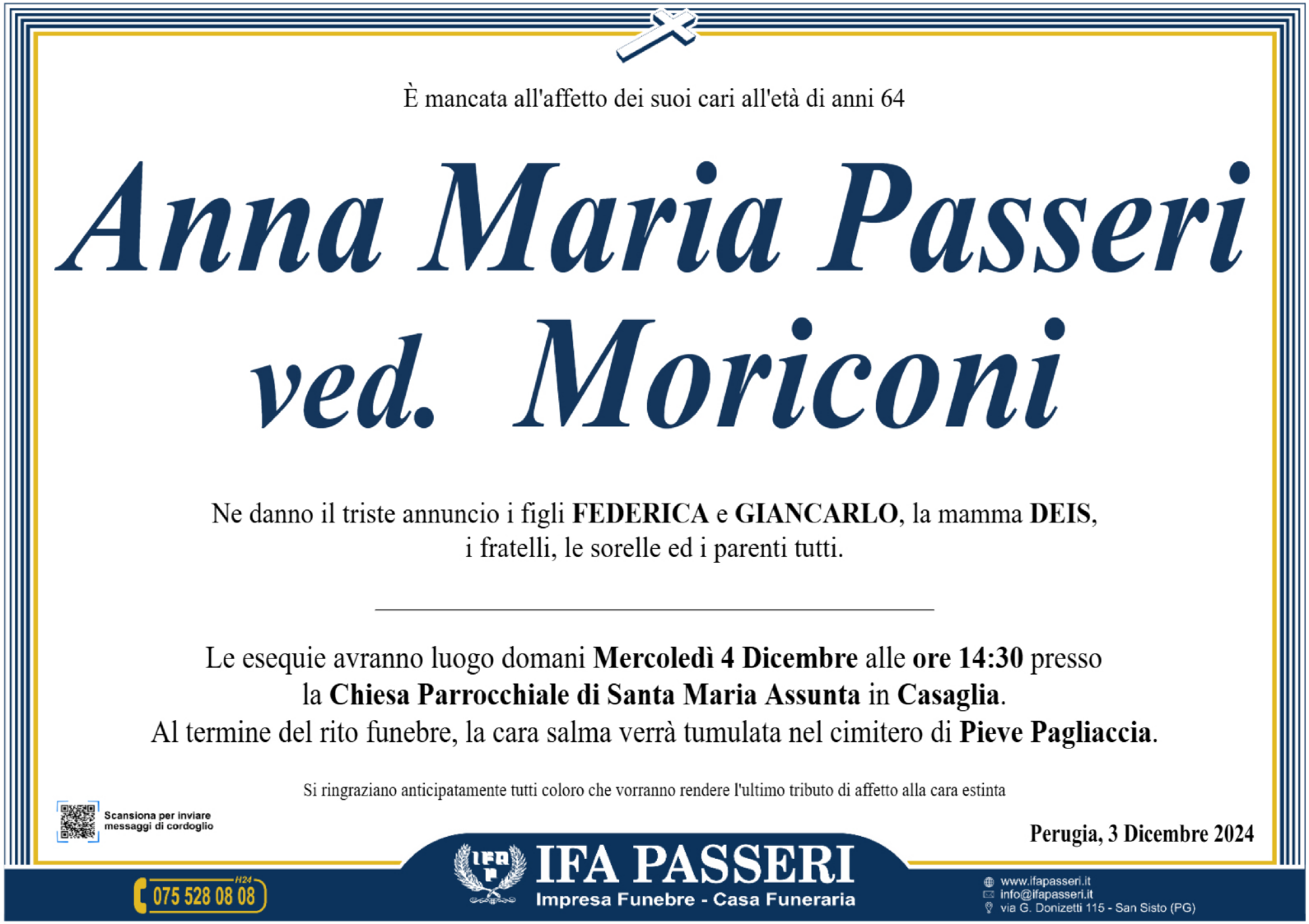 Anna Maria Passeri ved. Moriconi