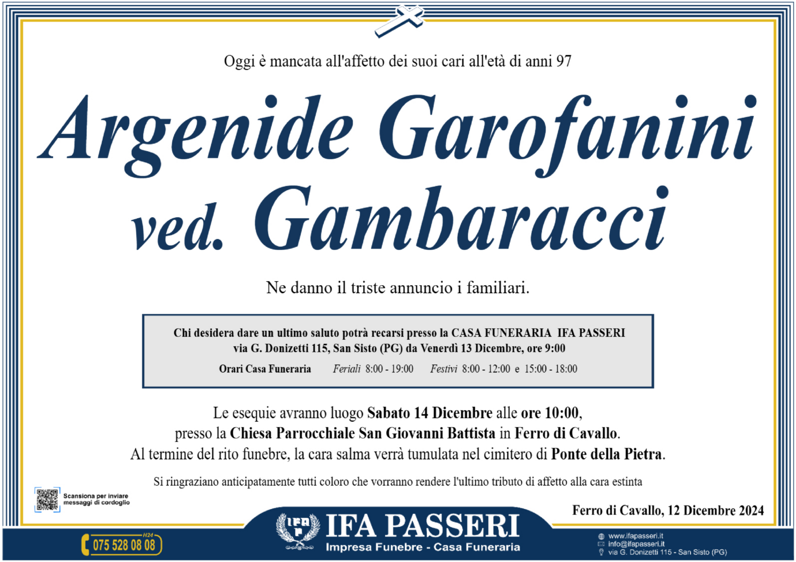 Argenide Garofanini ved. Gambaracci