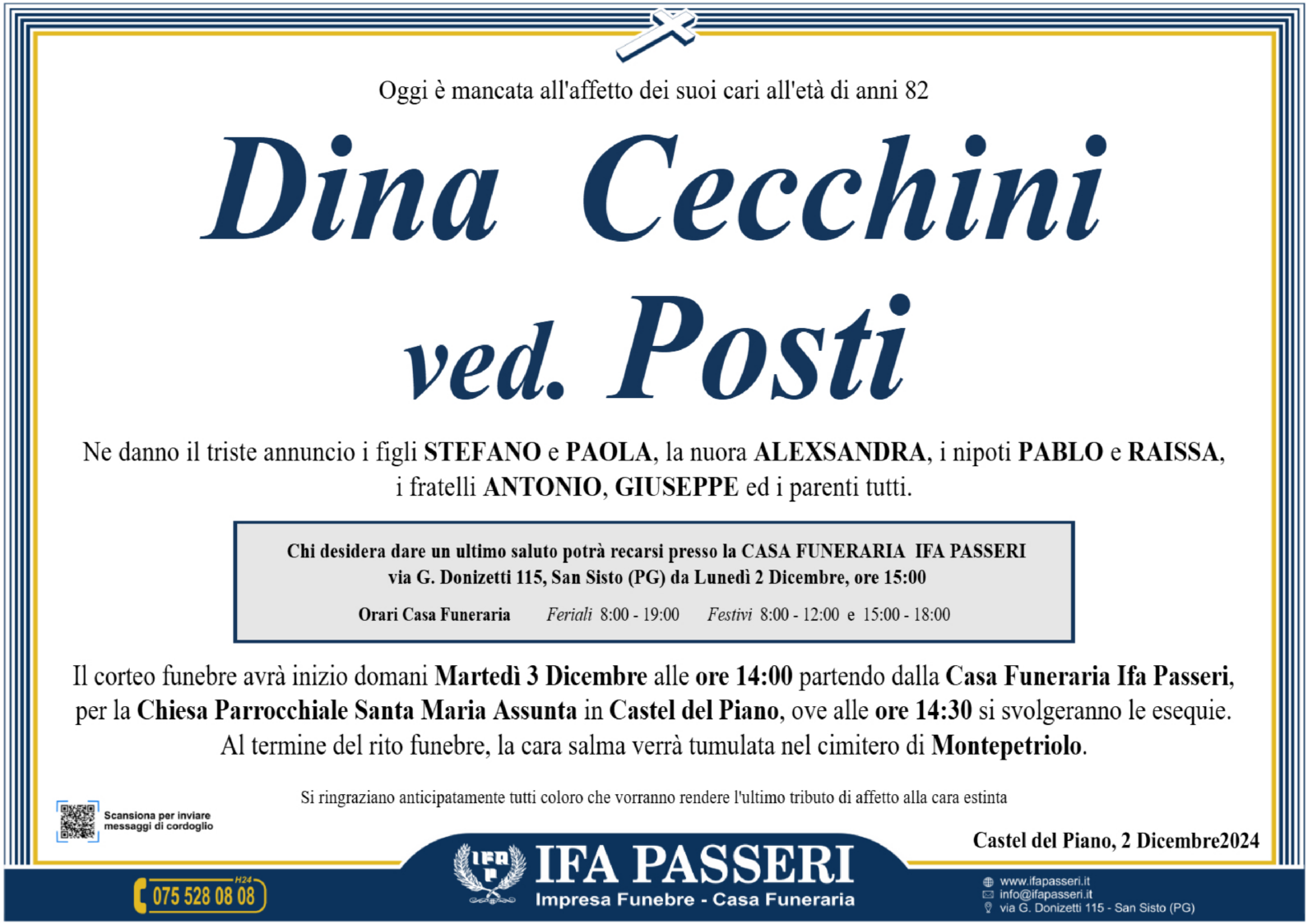 Dina Cecchini ved. Posti