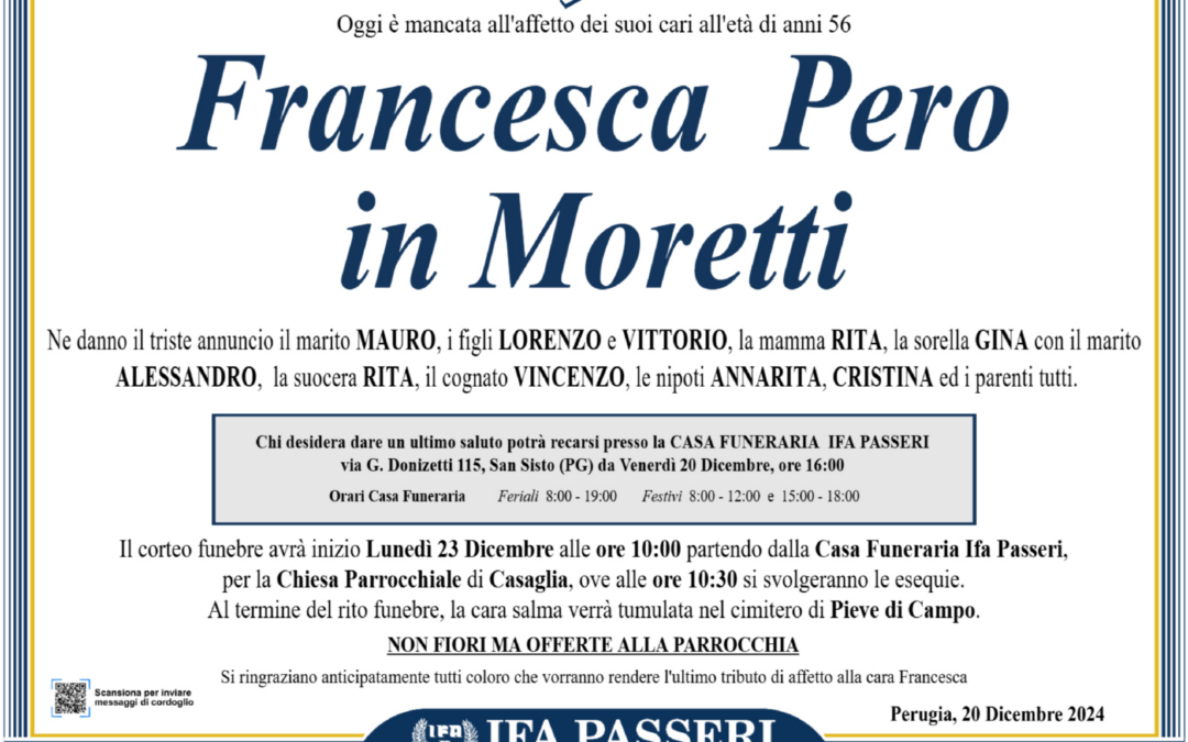 Francesca Pero in Moretti