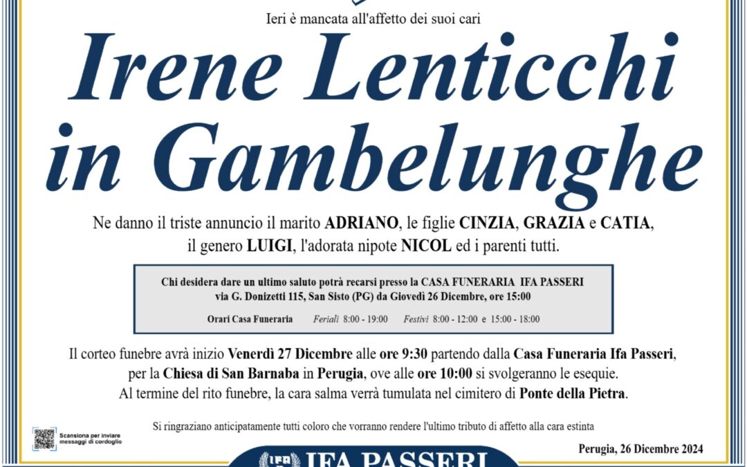 Irene Lenticchi in Gambelunghe