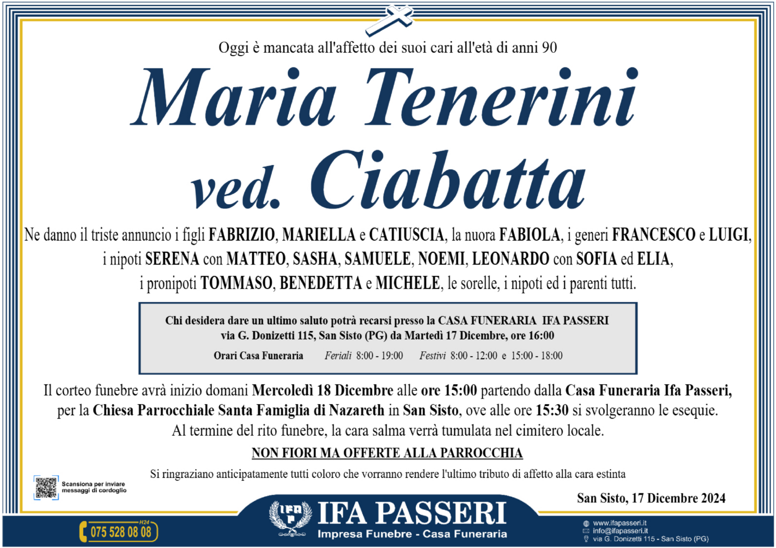 Maria Tenerini ved. Ciabatta