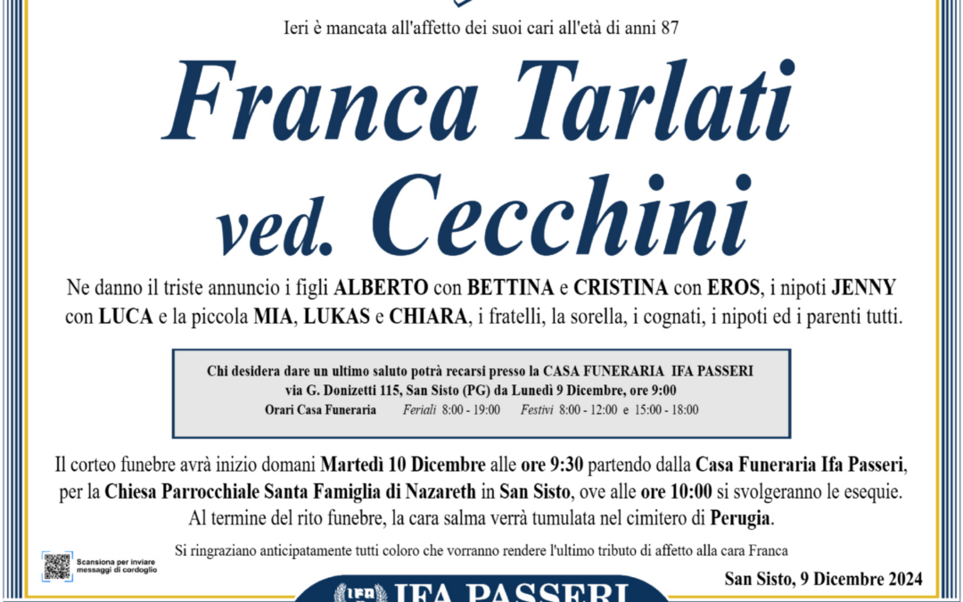 Franca Tarlati ved. Cecchini