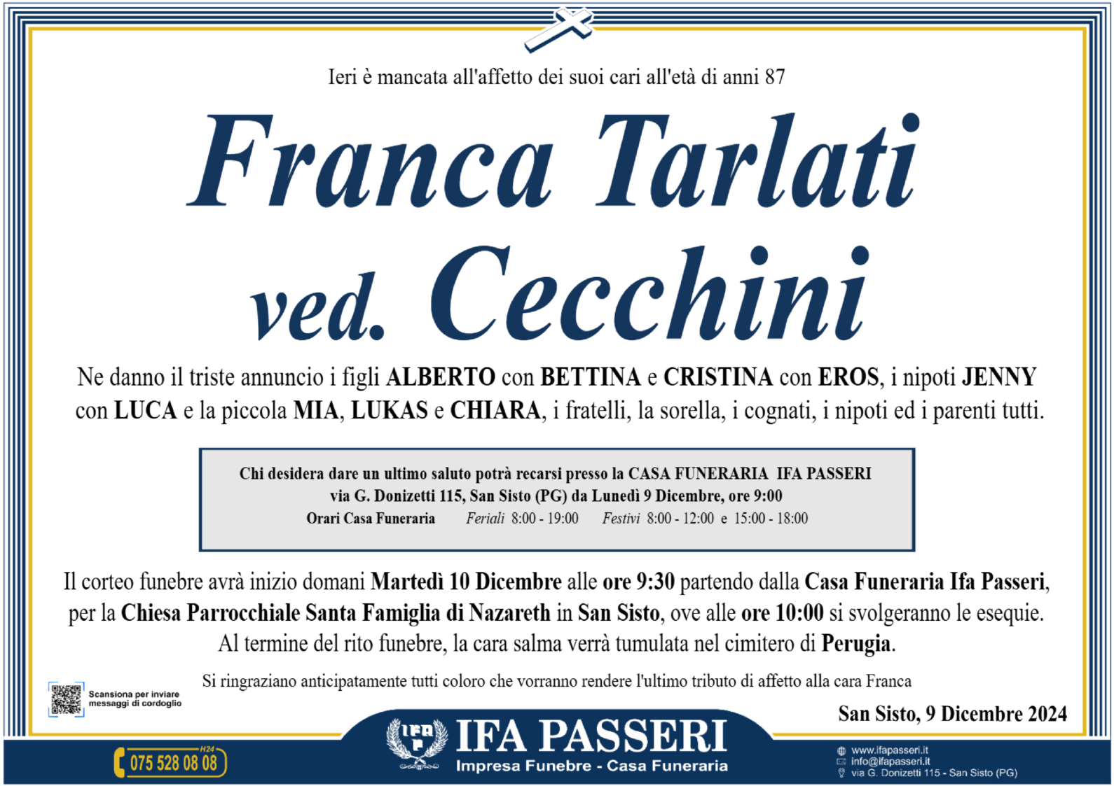 Franca Tarlati ved. Cecchini