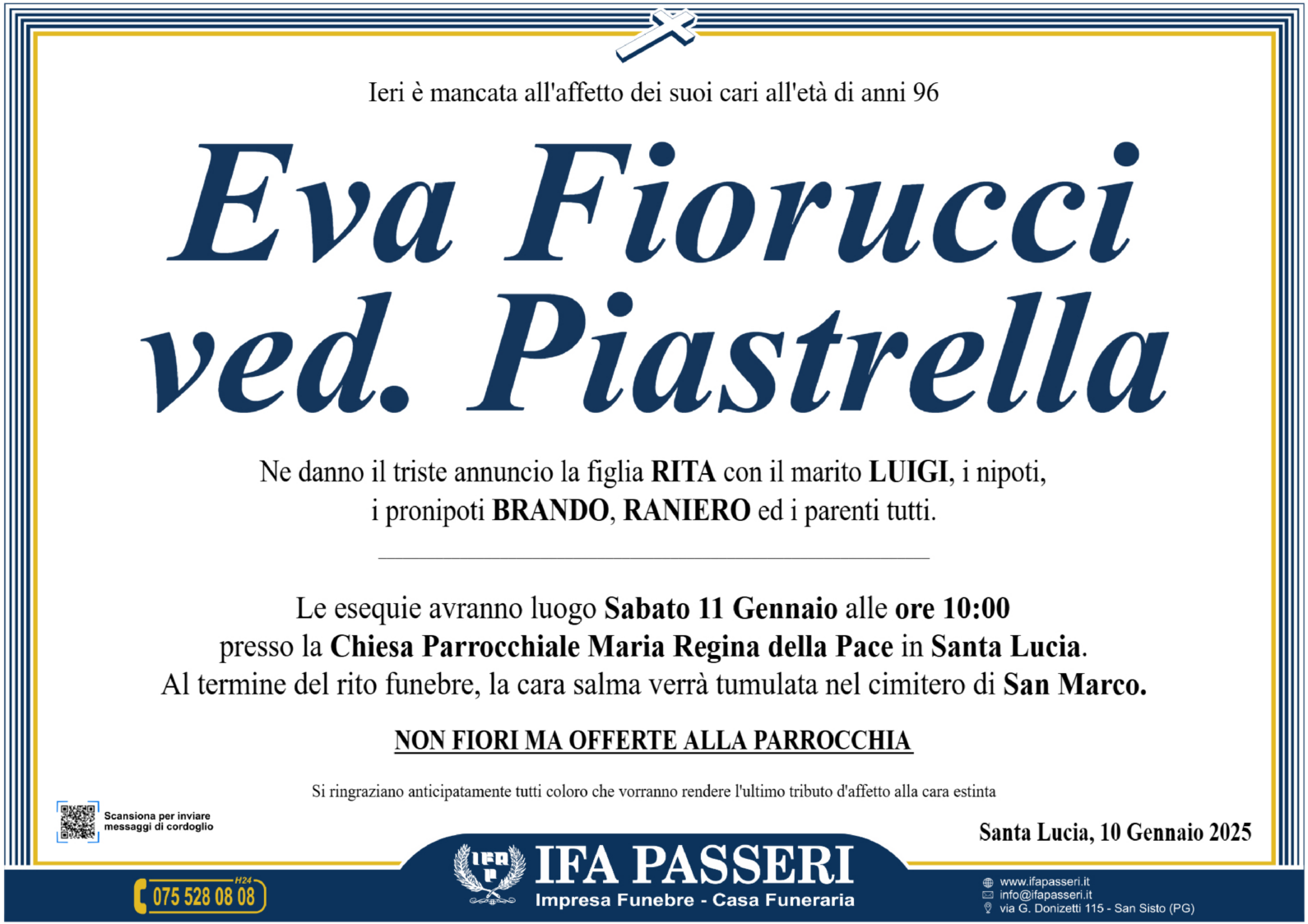 Eva Fiorucci ved. Piastrella