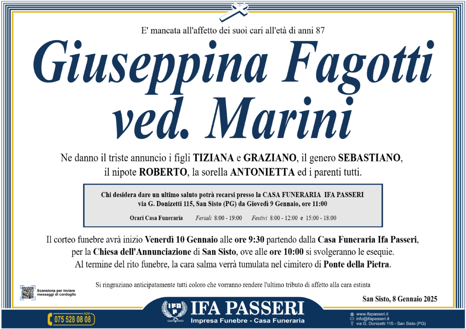 Giuseppina Fagotti ved. Marini