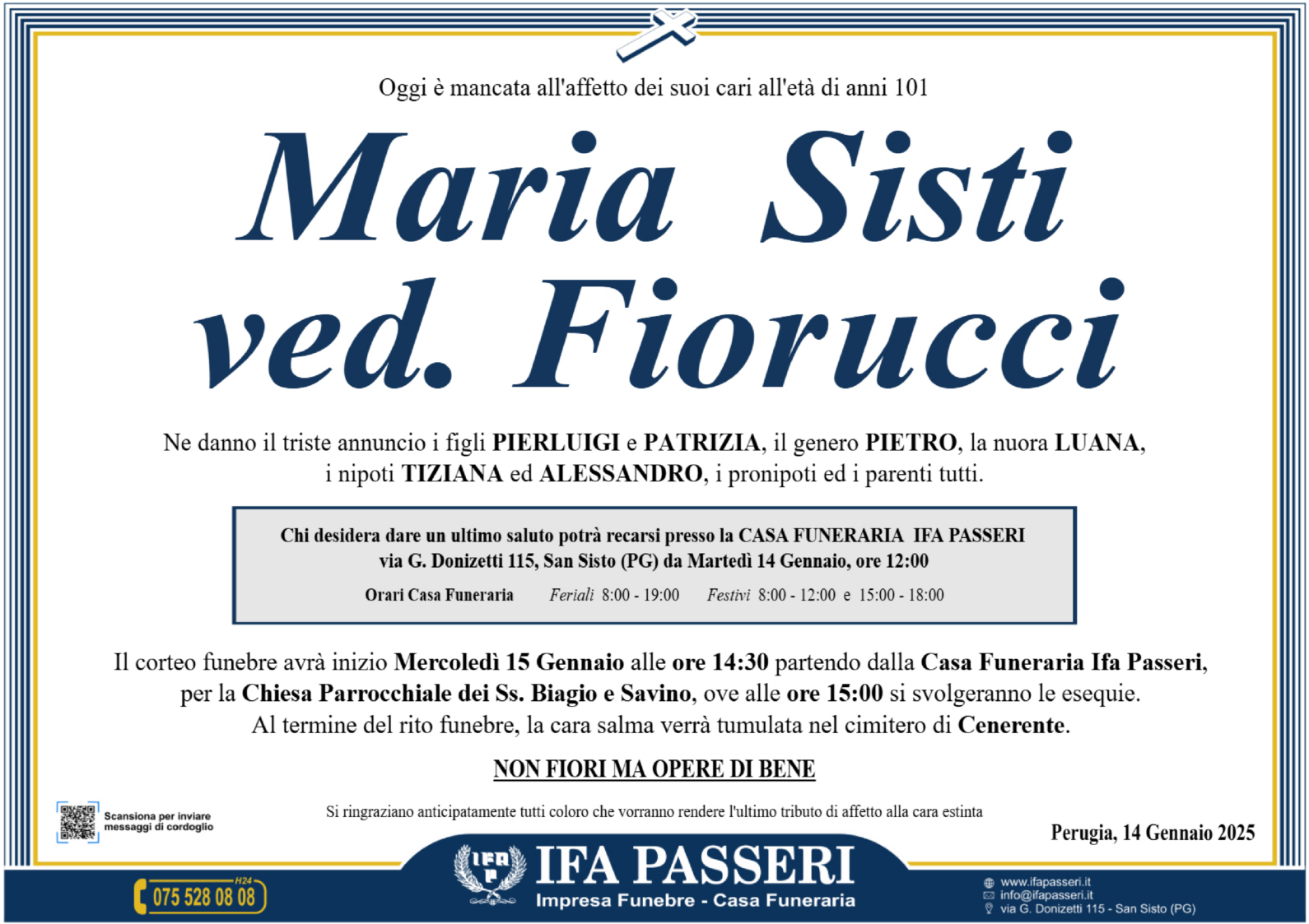 Maria Sisti ved. Fiorucci