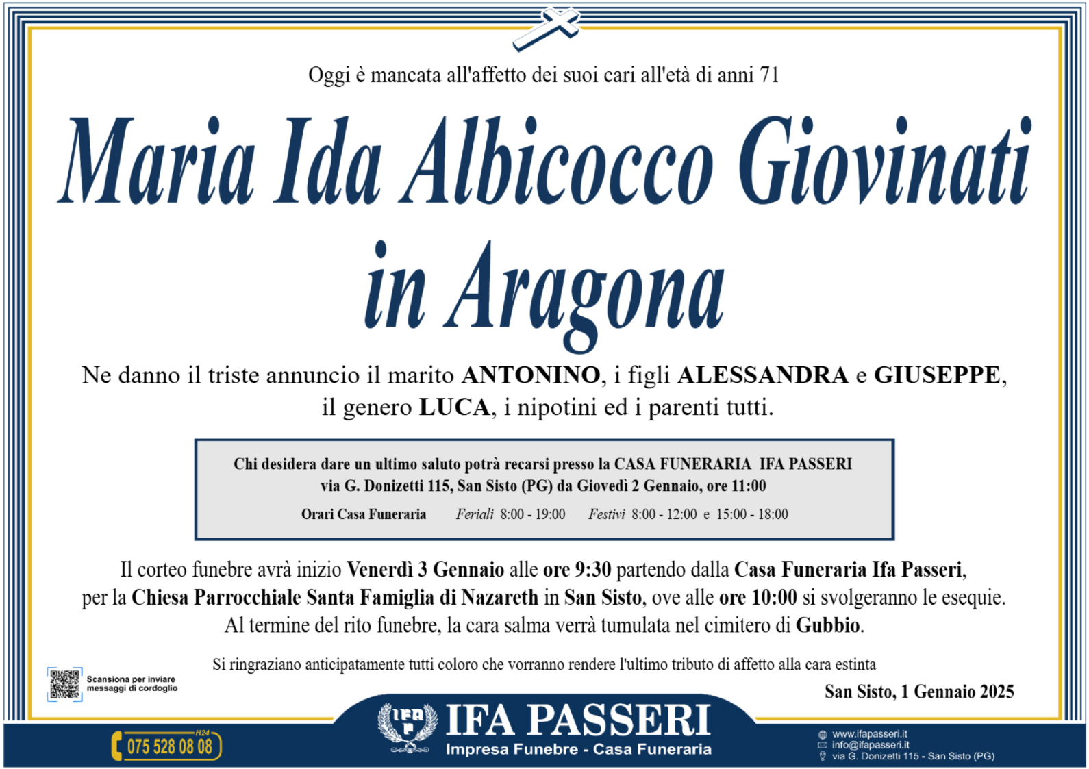 Maria Ida Albicocco Givinati in Aragona