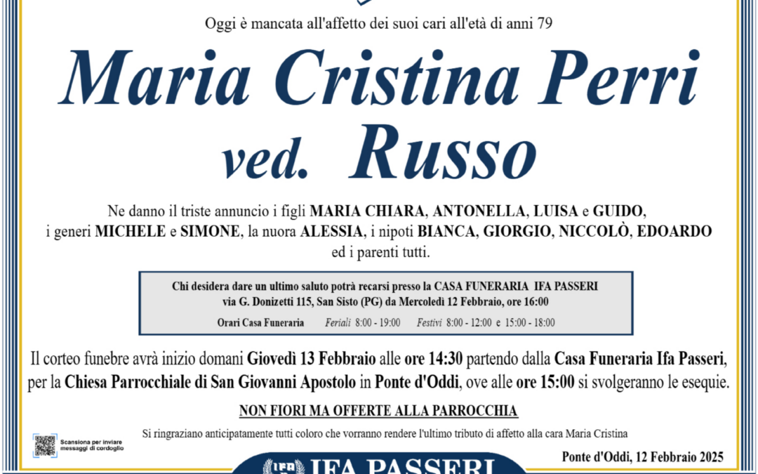 Maria Cristina Perri ved. Russo