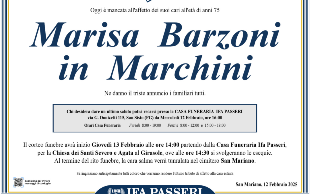 Marisa Barzoni in Marchini