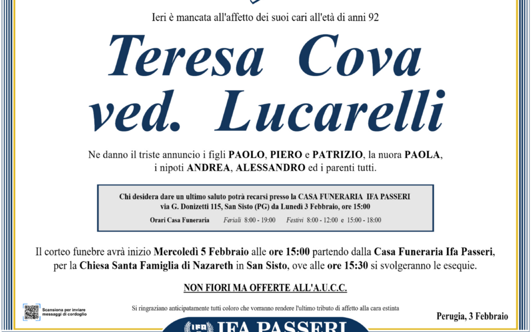 Teresa Cova ved. Lucarelli
