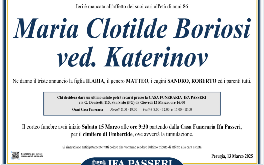 Maria Clotilde Boriosi ved. Katerinov