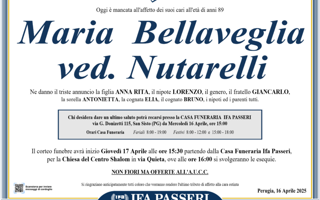 Maria Bellaveglia ved. Nutarelli
