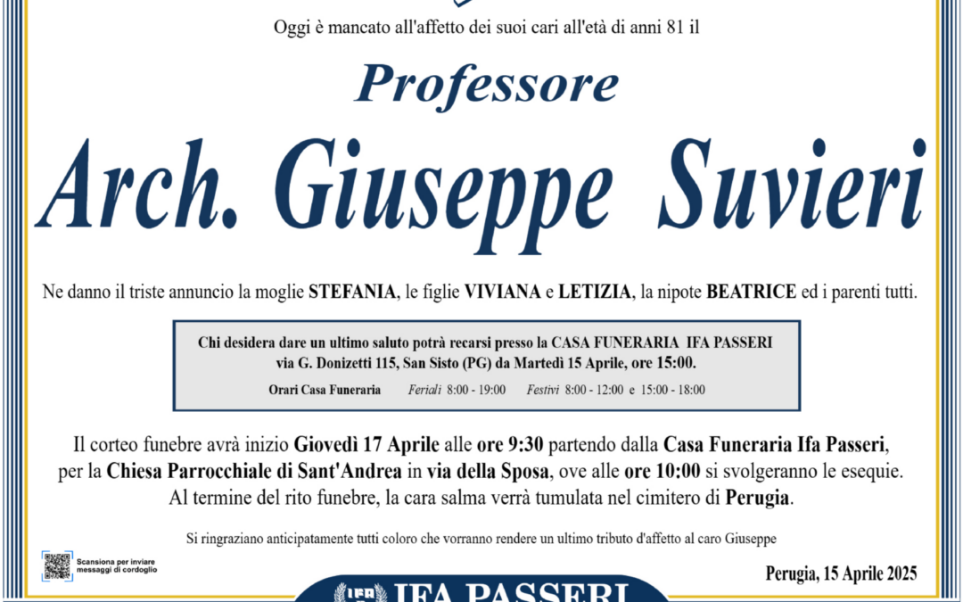 Professore Arch. Giuseppe Suvieri
