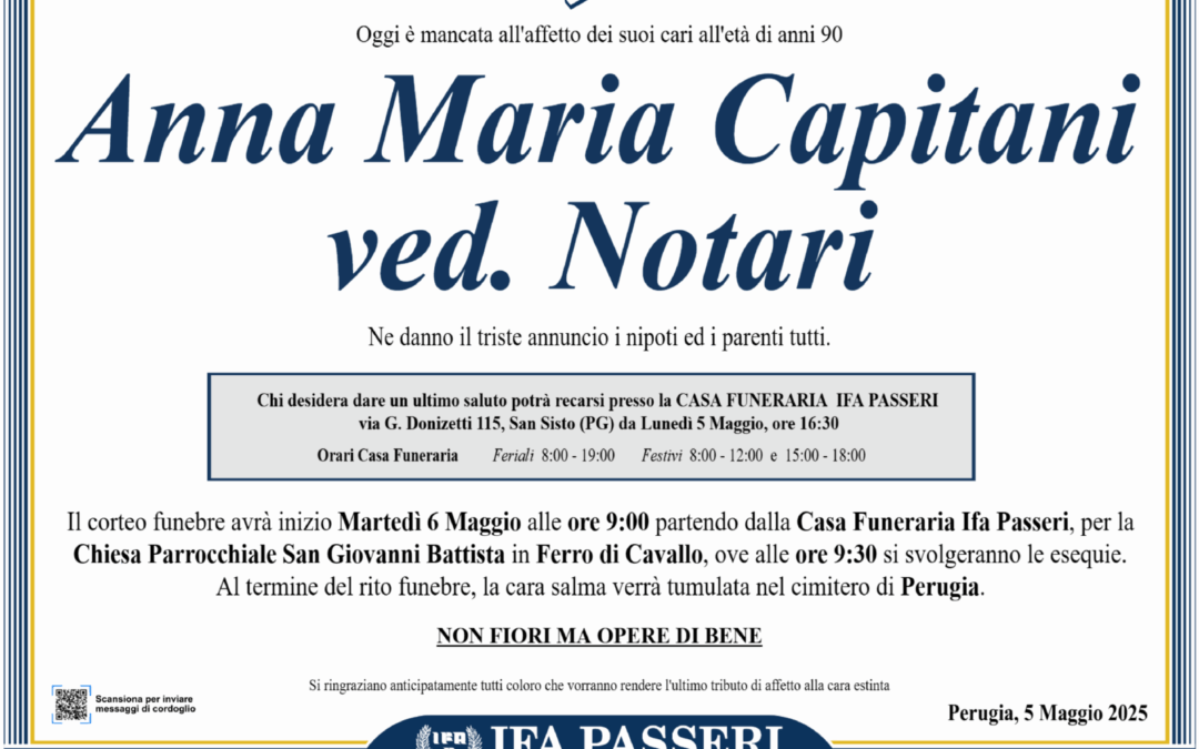 Anna Maria Capitani ved. Notari
