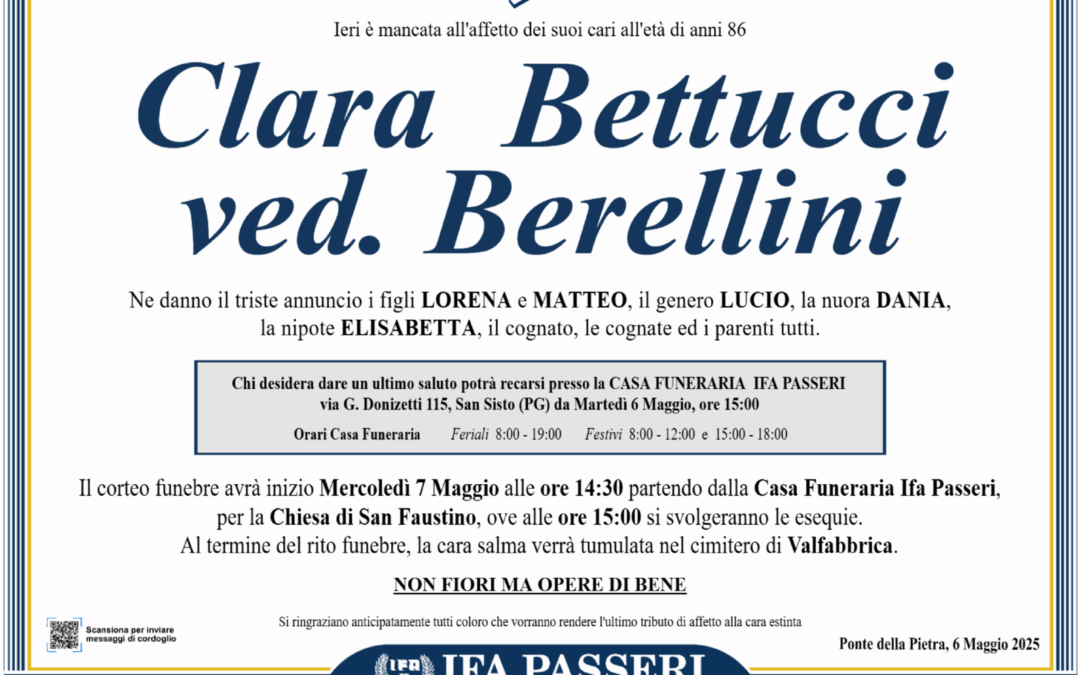 Clara Bettucci ved. Berellini