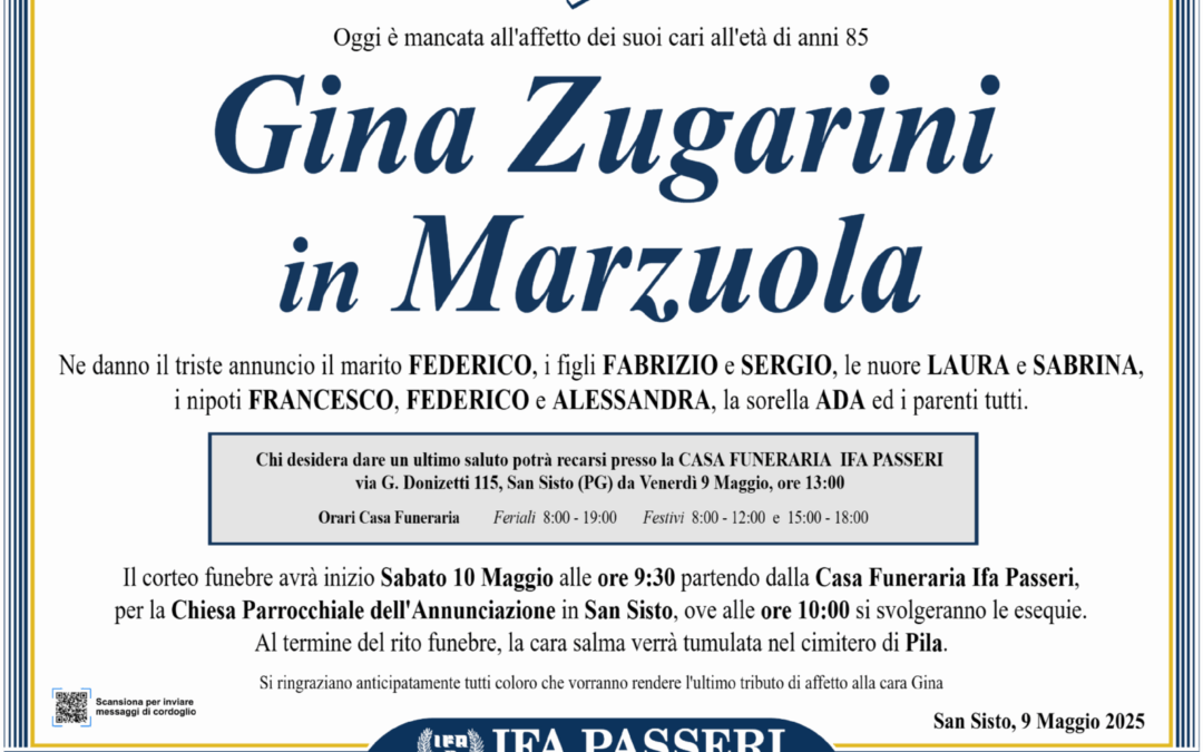Gina Zugarini in Marzuola