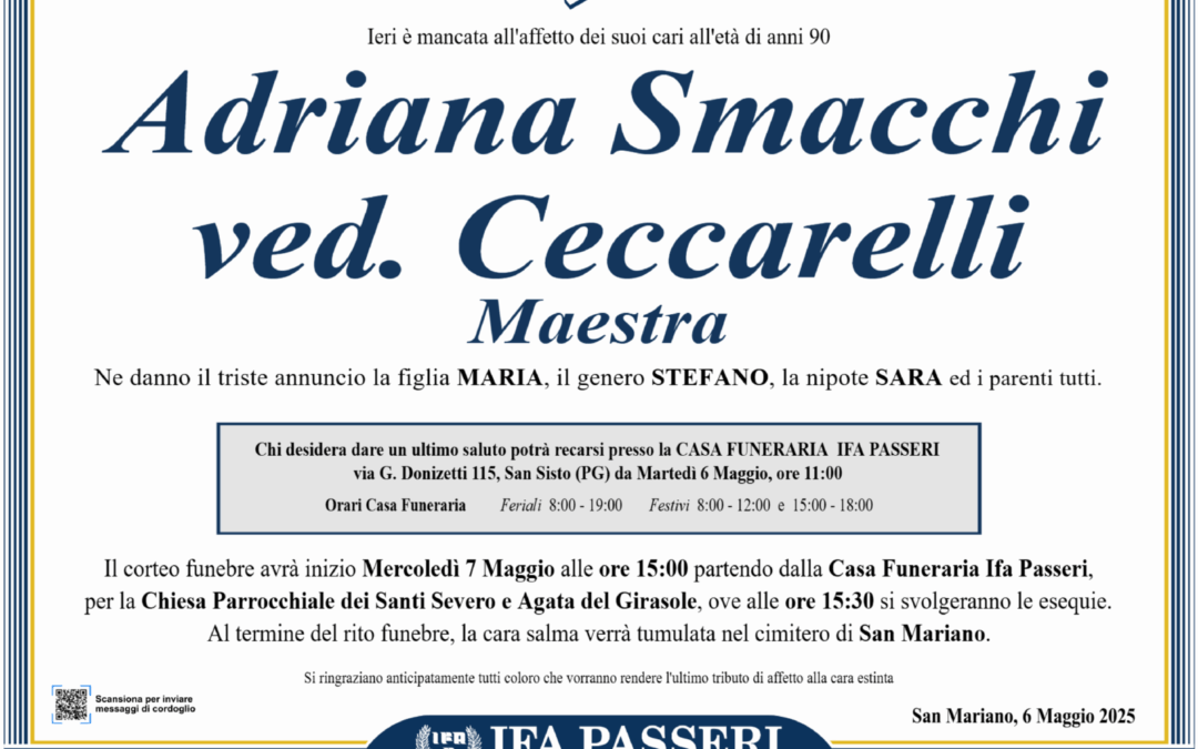 Adriana Smacchi ved. Ceccarelli