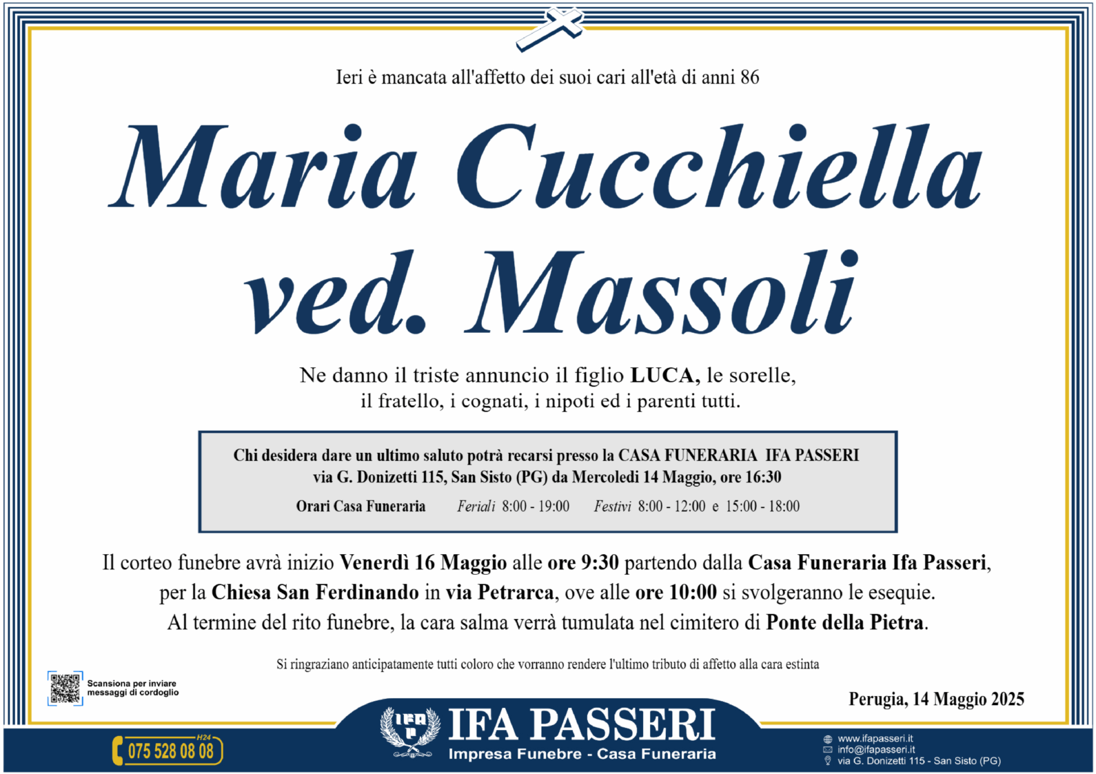 Maria Cucchiella ved. Massoli