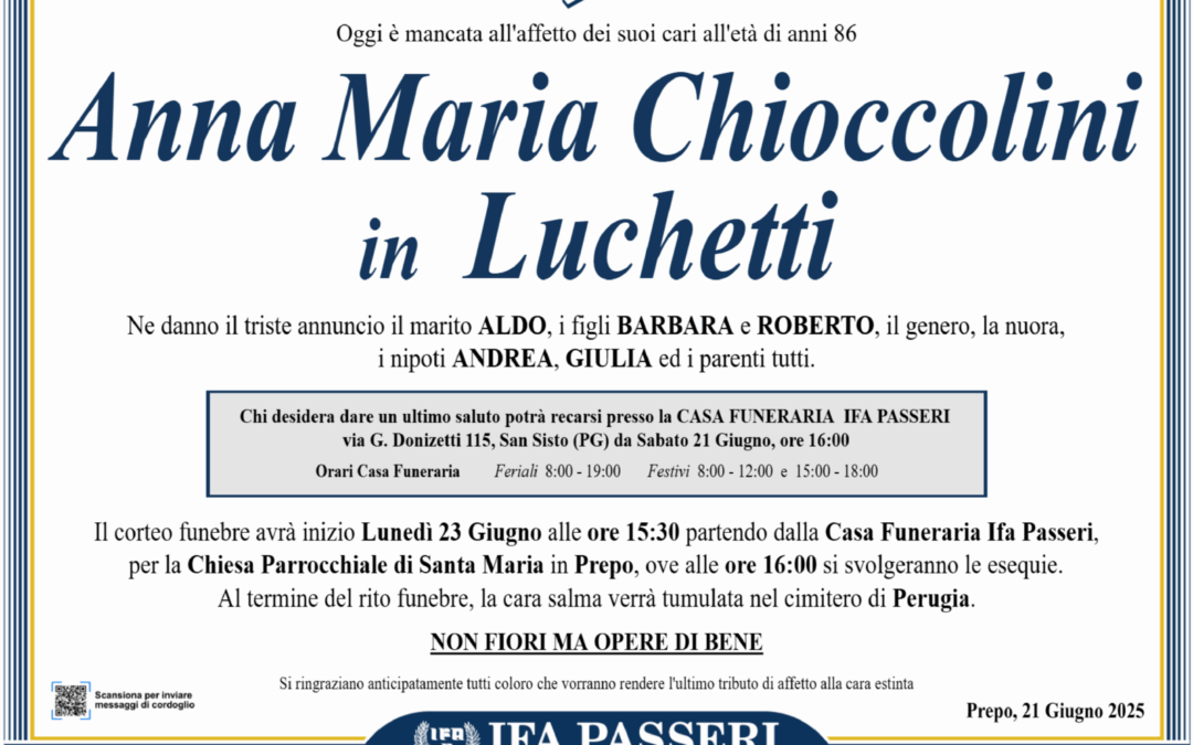 Anna Maria Chioccolini in Luchetti