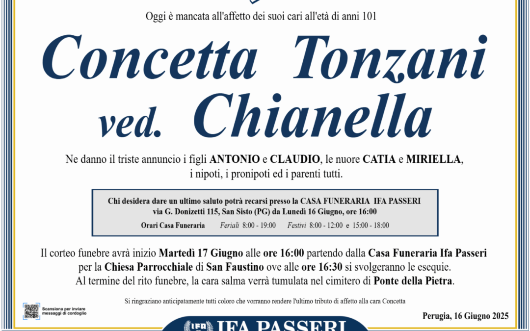 Concetta Tonzani ved. Chianella