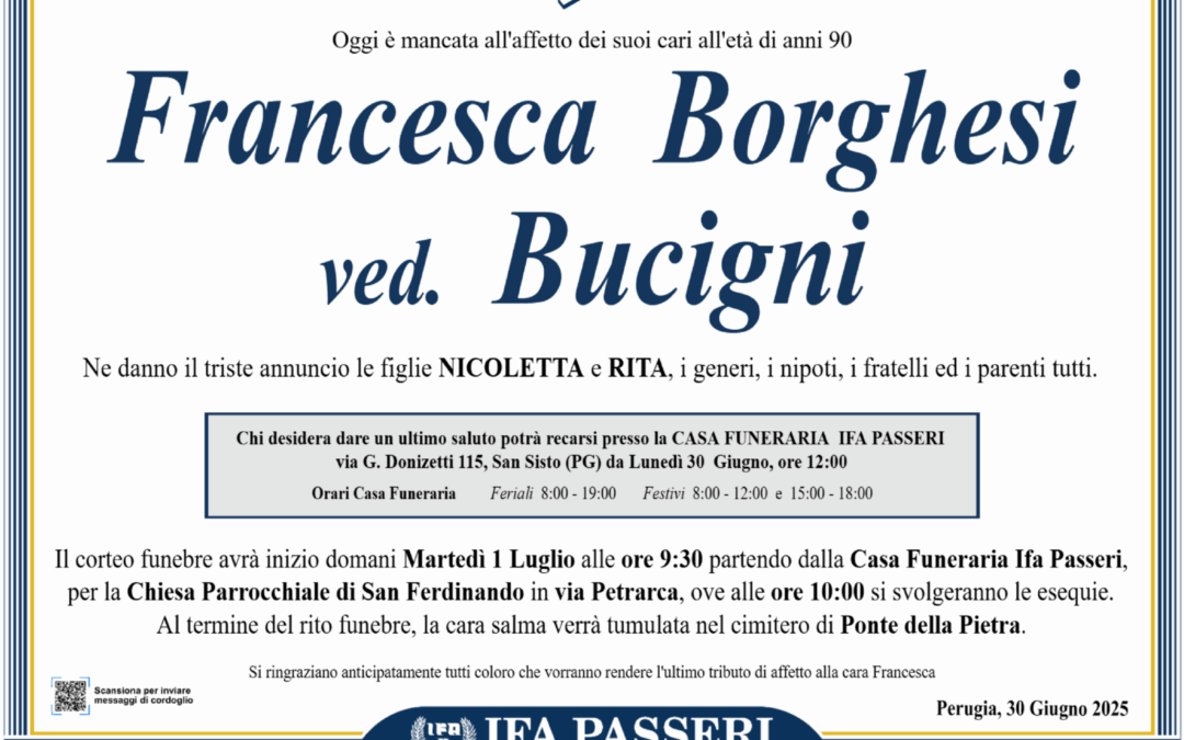 Francesca Borghesi ved. Bucigni