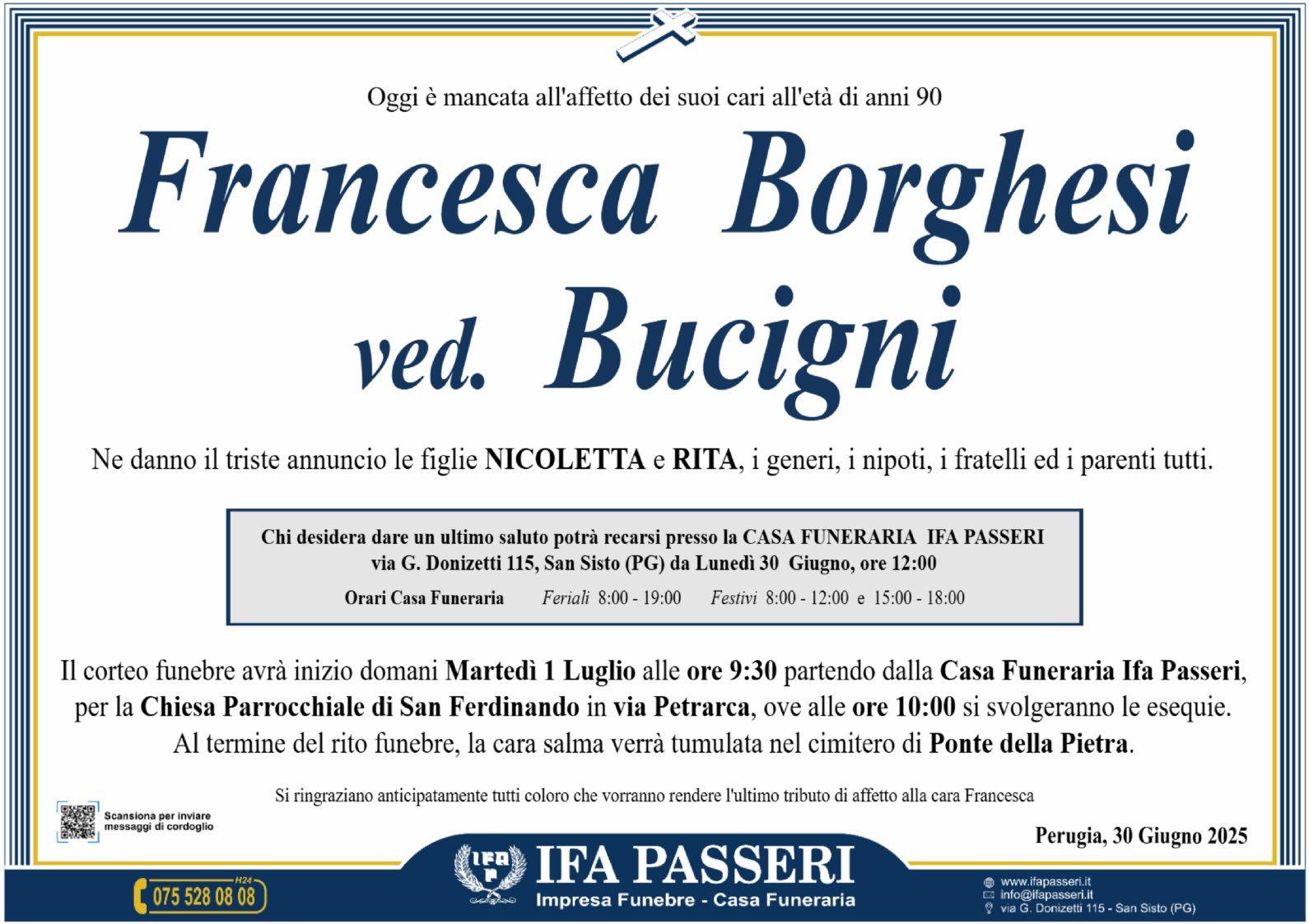 Francesca Borghesi ved. Bucigni