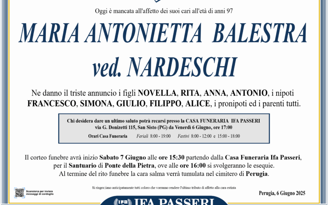 Maria Antonietta Balestra ved. Nardeschi