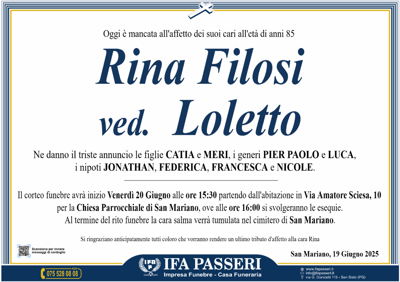Rina Filosi ved. Loletto