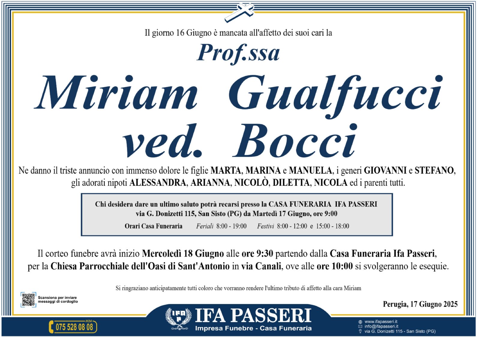Miriam Gualfucci ved. Bocci