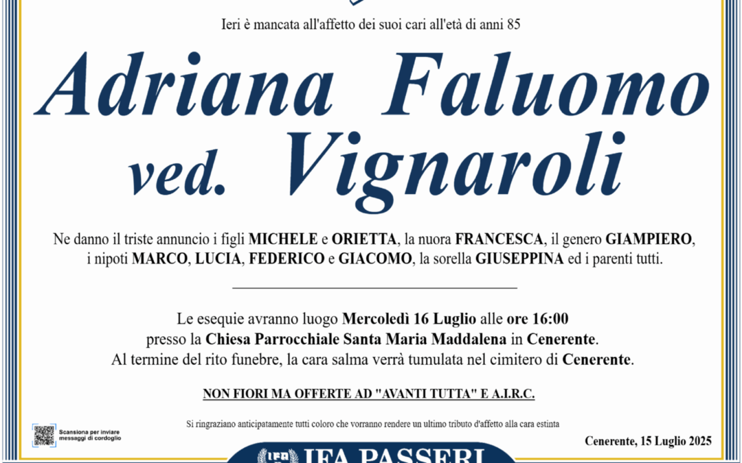 Adriana Faluomo ved. Vignaroli