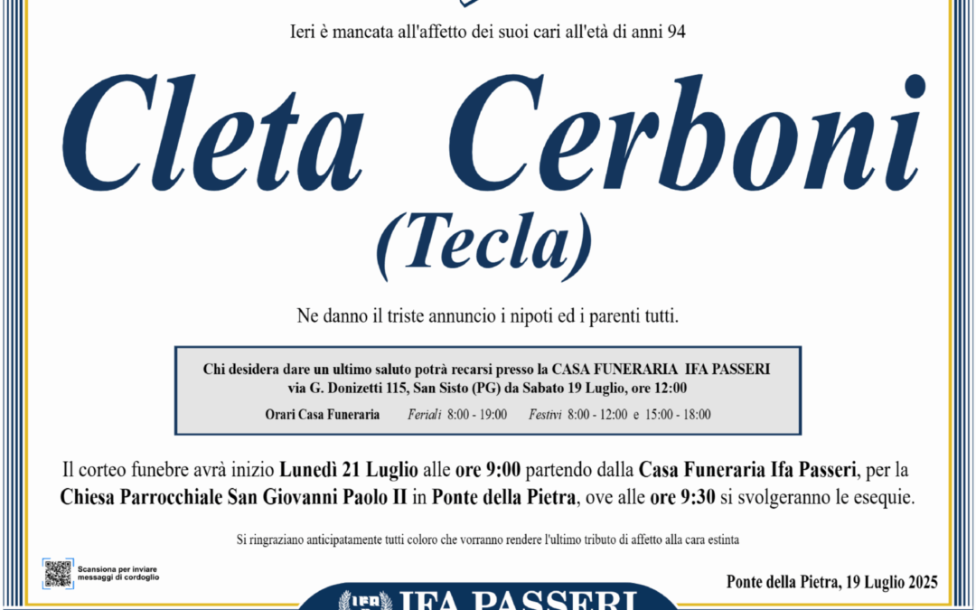 Cleta Cerboni (Tecla)