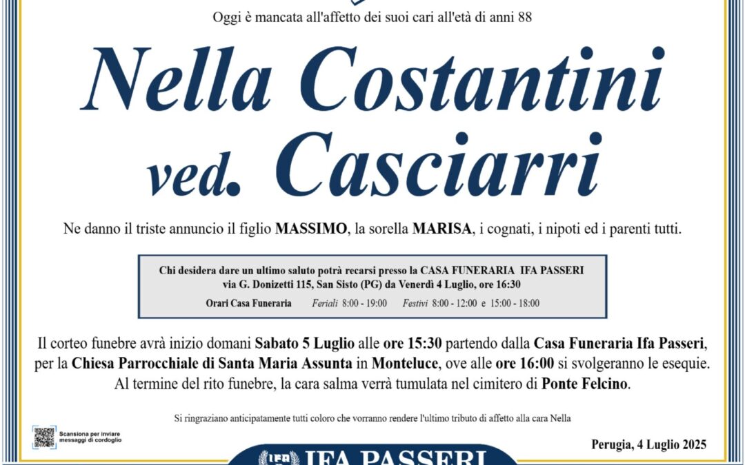 Nella Costantini ved. Casciarri
