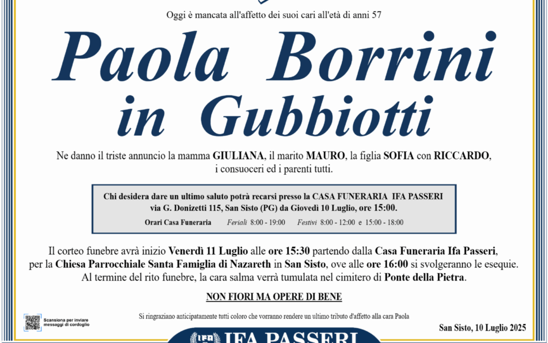 Paola Borrini in Gubbiotti