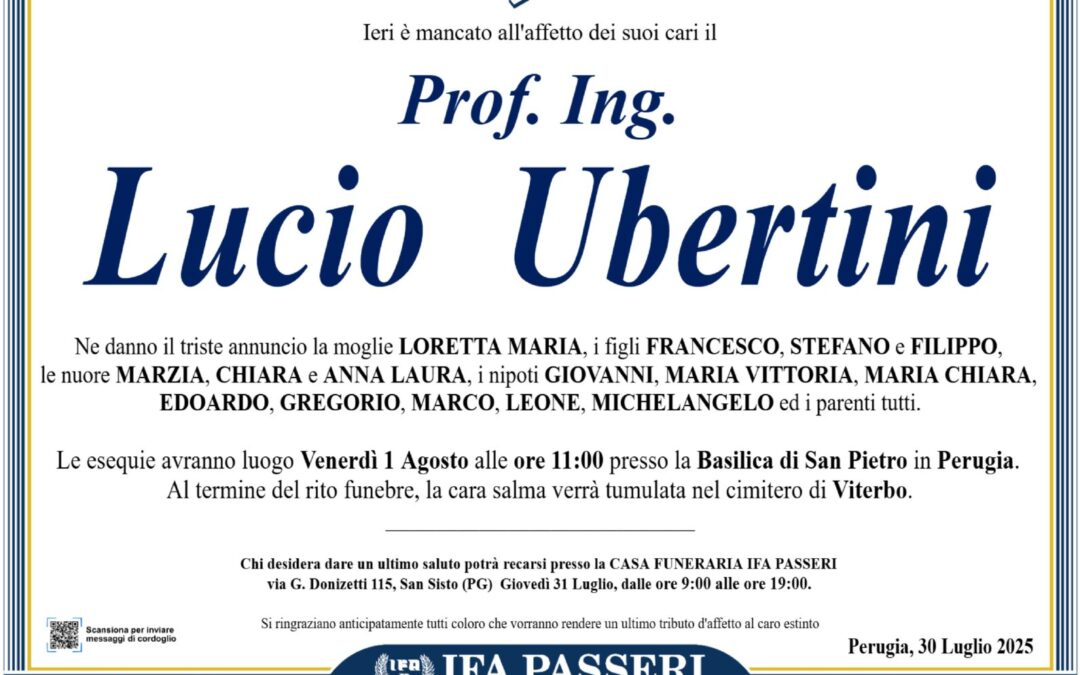 Prof. Ing. Lucio Ubertini