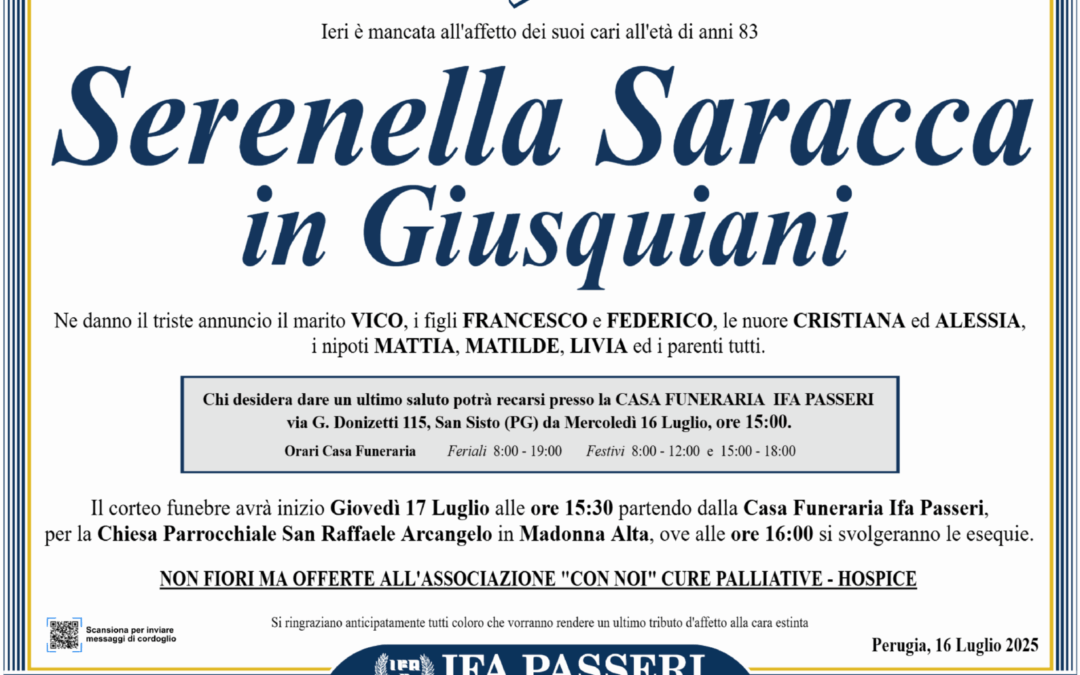 Serenella Saracca in Giusquiani