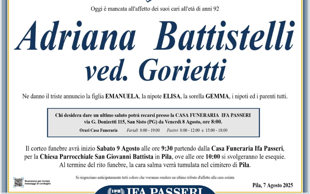 Adriana Battistelli ved. Gorietti