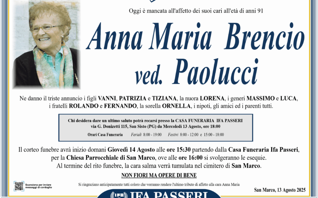 Anna Maria Brencio ved. Paolucci