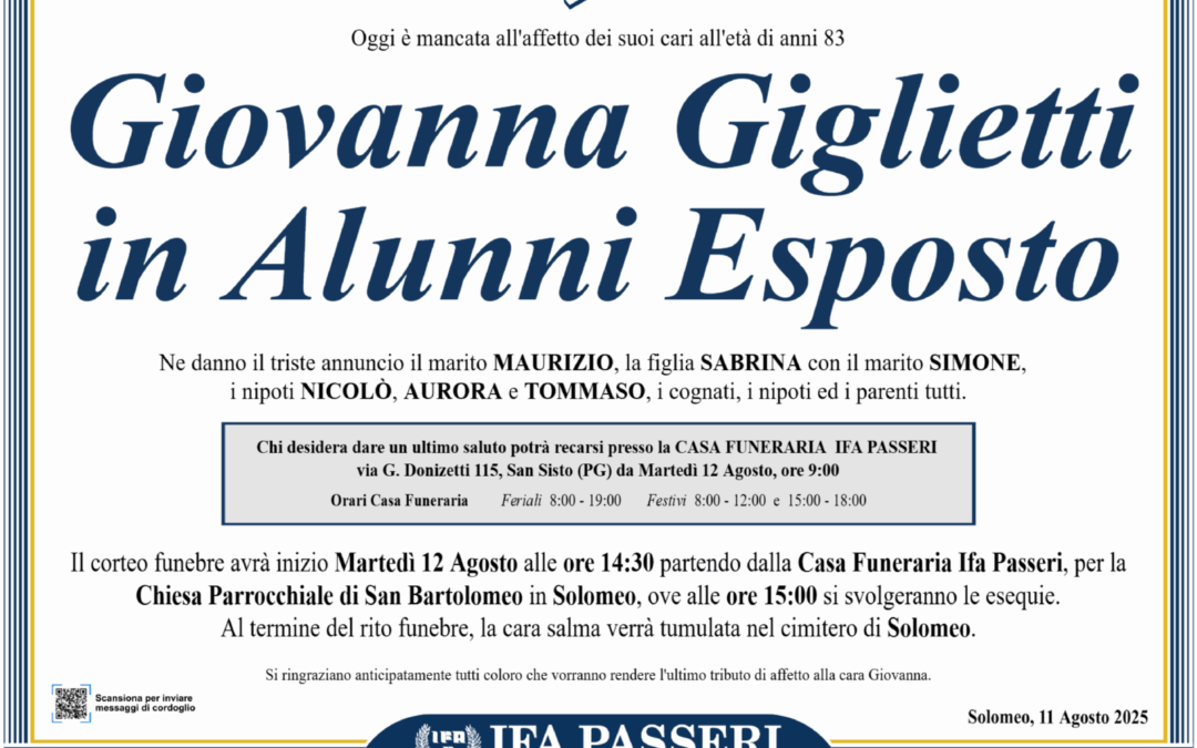 Giovanna Giglietti in Alunni Esposto