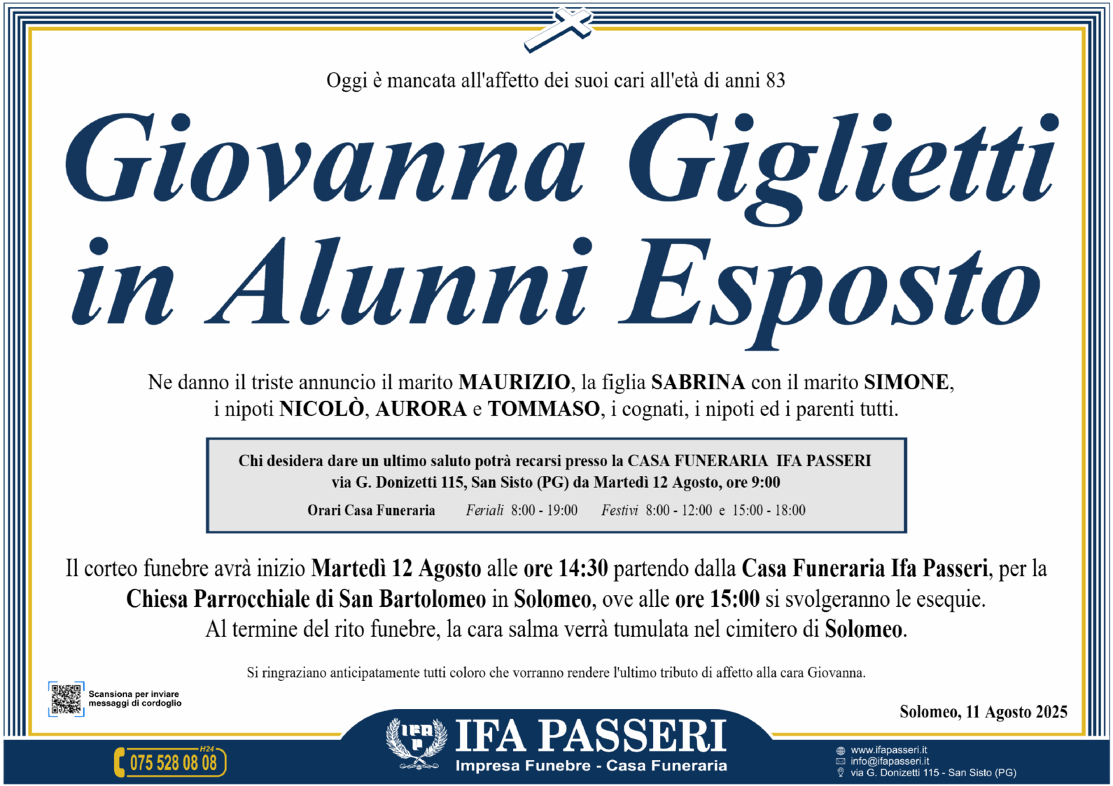 Giovanna Giglietti in Alunni Esposto