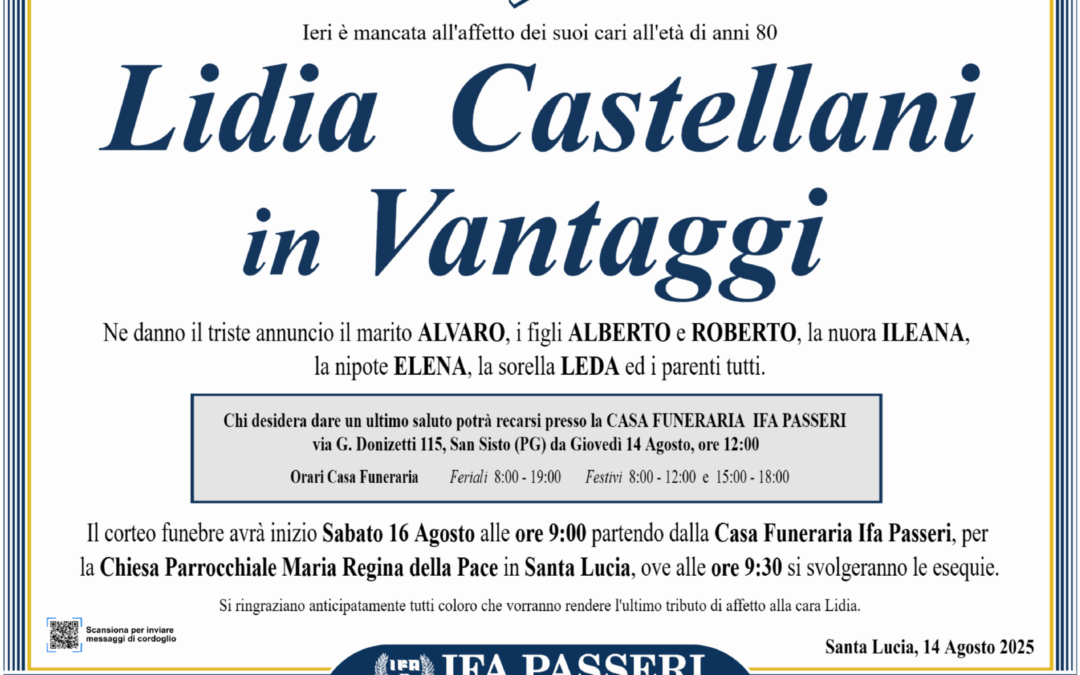 Lidia Castellani in Vantaggi